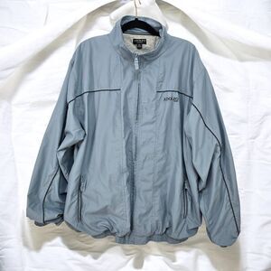 Vintage Adolfo Sport 80-90's Lined Windbreaker Track Jacket Men 2XL Light Blue‎